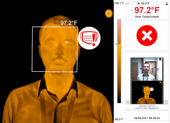 skin temperature measurement system for mass screening